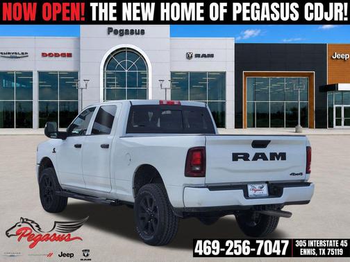 Bright White Clearcoat 2026 RAM 2500 Black Express Crew Cab 4x4 6'4' Box