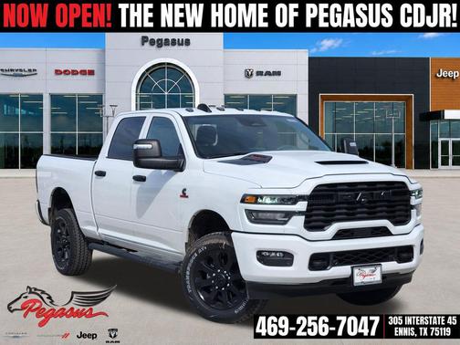 Bright White Clearcoat 2026 RAM 2500 Black Express Crew Cab 4x4 6'4' Box
