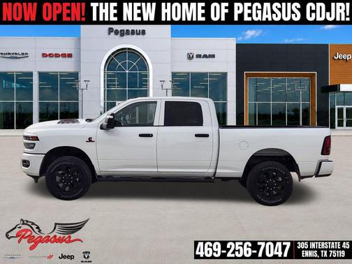 Bright White Clearcoat 2026 RAM 2500 Black Express Crew Cab 4x4 6'4' Box