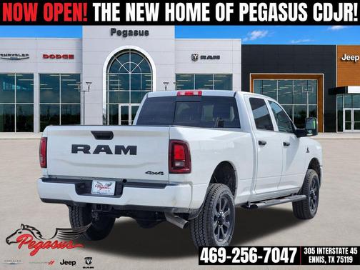 Bright White Clearcoat 2026 RAM 2500 Black Express Crew Cab 4x4 6'4' Box
