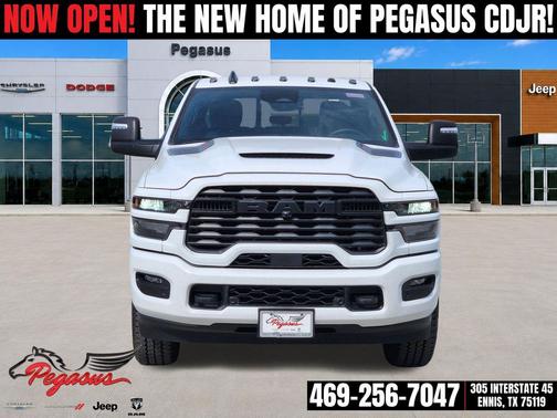 Bright White Clearcoat 2026 RAM 2500 Black Express Crew Cab 4x4 6'4' Box