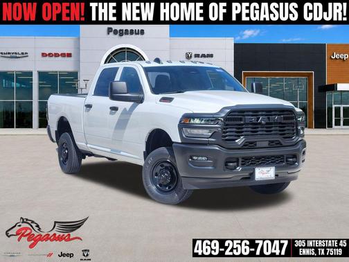 Bright White Clearcoat 2026 RAM 2500 Tradesman Crew Cab 4x4 6'4' Box