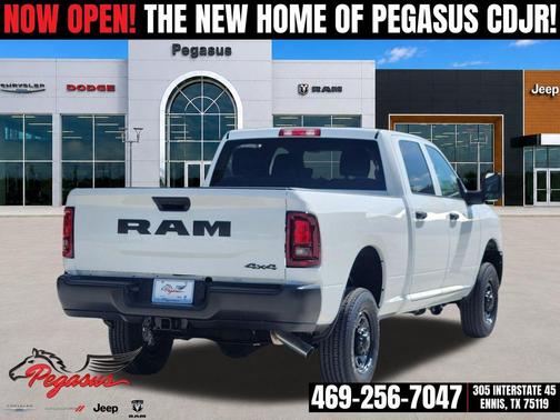 Bright White Clearcoat 2026 RAM 2500 Tradesman Crew Cab 4x4 6'4' Box