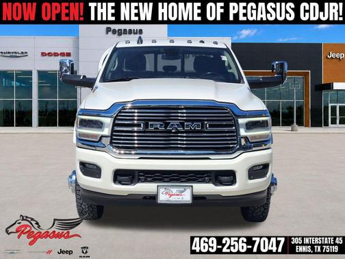 Pearl White 2021 RAM 3500 Laramie Crew Cab 4x4 8' Box