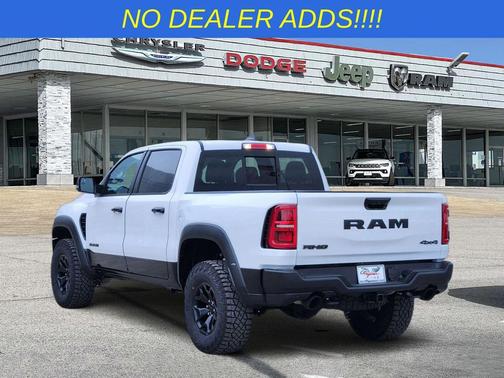Bright White Clearcoat 2026 RAM 1500 RHO Crew Cab 4x4 5'7' Box