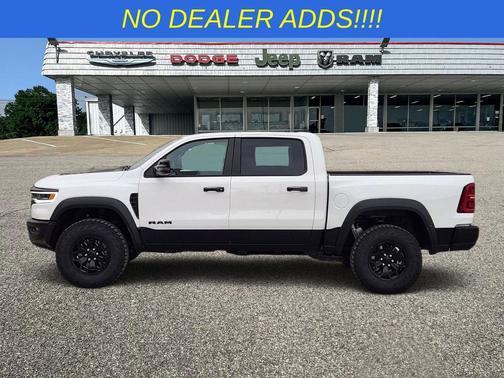 Bright White Clearcoat 2026 RAM 1500 RHO Crew Cab 4x4 5'7' Box