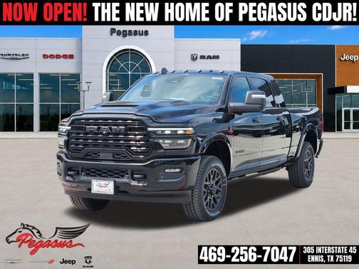 Diamond Black Crystal Pearlcoat 2026 RAM 2500 Limited Mega Cab 4x4 6'4' Box