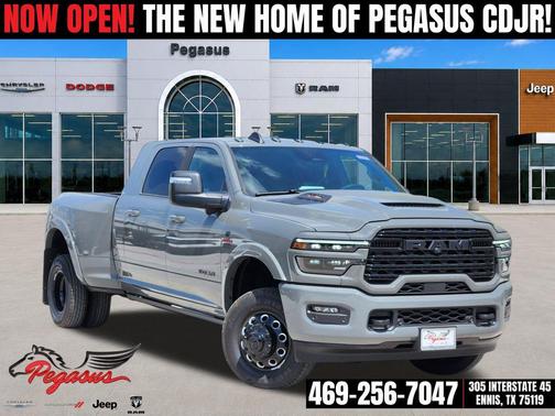Ceramic Gray Clearcoat 2026 RAM 3500 Limited Mega Cab 4x4 6'4' Box