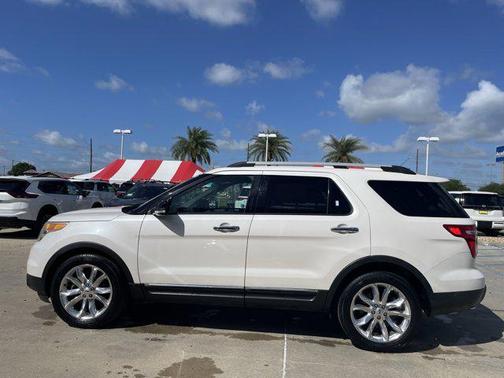 White Platinum Metallic Tri-Coat 2015 Ford Explorer XLT
