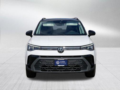 Pure White w/Deep Black Roof 2025 Volkswagen Taos 1.5T SE Black