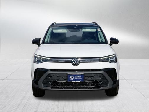 Pure White w/Deep Black Roof 2025 Volkswagen Taos 1.5T SE Black