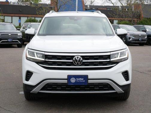 Pure White 2021 Volkswagen Atlas 3.6L SEL