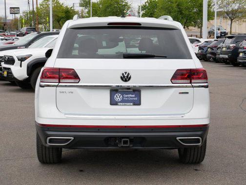 Pure White 2021 Volkswagen Atlas 3.6L SEL