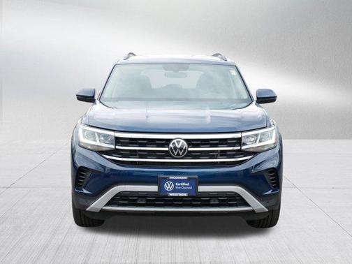 Tourmaline Blue Metallic 2023 Volkswagen Atlas 2.0T SE w/Technology 4MOTION