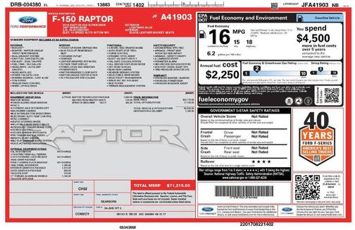 2018 Ford F-150 Raptor