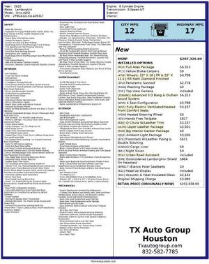 2020 Lamborghini Urus Base