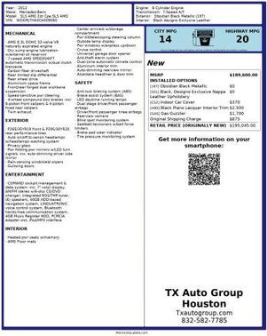 2012 Mercedes-Benz SLS AMG Base