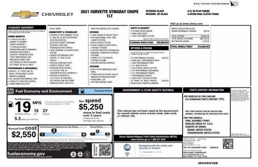 2021 Chevrolet Corvette Stingray w/1LT