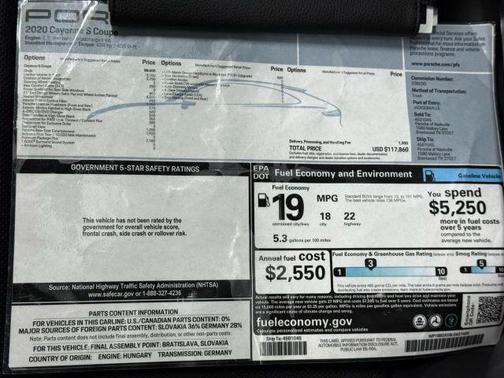 2020 Porsche Cayenne S Coupe AWD