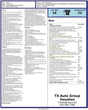 2018 Chevrolet Tahoe Police