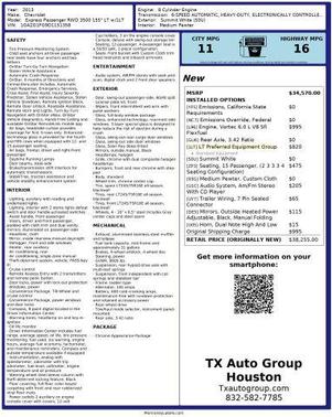 2013 Chevrolet Express 3500 LT