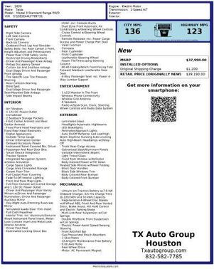 2020 Tesla Model 3 Standard Range
