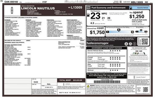 2021 Lincoln Nautilus Reserve