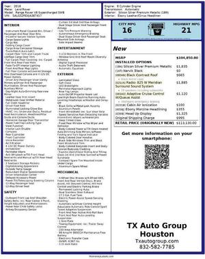 2018 Land Rover Range Rover 5.0L Supercharged