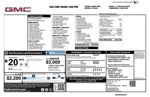 White 2023 GMC Sierra 1500 Pro