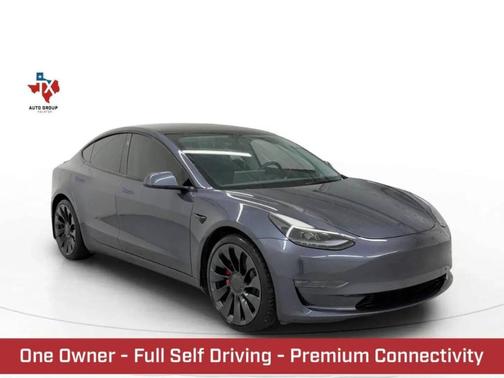 Gray 2022 Tesla Model 3 Performance