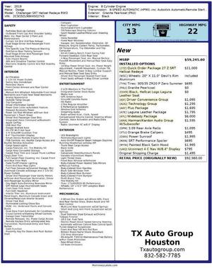 2019 Dodge Challenger SRT Hellcat