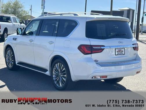 Moonstone White 2019 INFINITI QX80 Luxe
