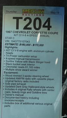 1967 Chevrolet Corvette Base