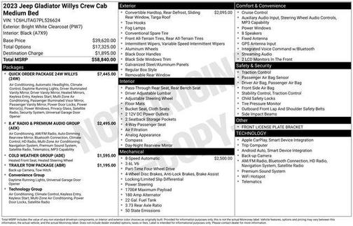 2023 Jeep Gladiator Willys 4x4