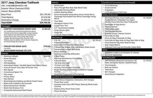 2017 Jeep Cherokee Trailhawk