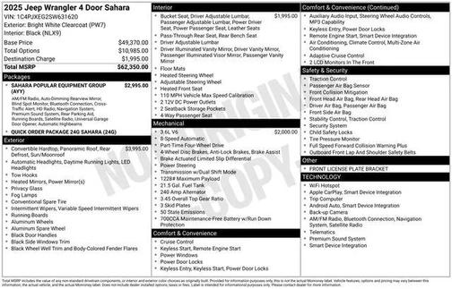 2025 Jeep Wrangler 4-Door Sahara 4x4