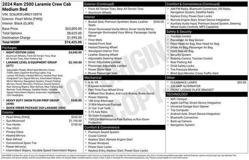 2024 RAM 2500 Laramie Crew Cab 4x4 6'4' Box