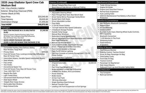 2020 Jeep Gladiator Sport