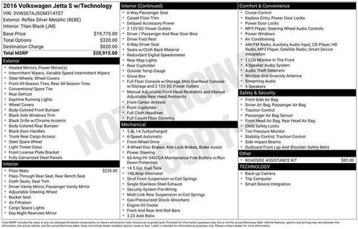 2016 Volkswagen Jetta 1.4T S w/Technology