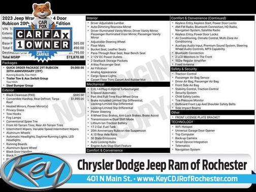 2023 Jeep Wrangler 4xe Rubicon 20th Anniversary