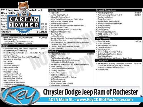 2016 Jeep Wrangler Unlimited Rubicon