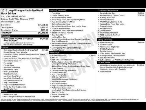 2016 Jeep Wrangler Unlimited Rubicon