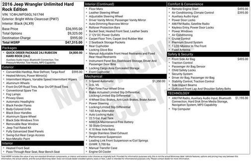 2016 Jeep Wrangler Unlimited Rubicon
