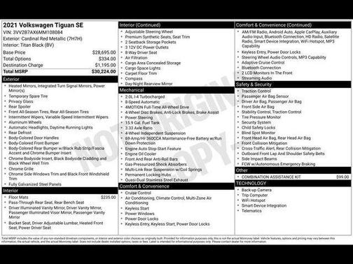 2021 Volkswagen Tiguan 2.0T SE 4MOTION
