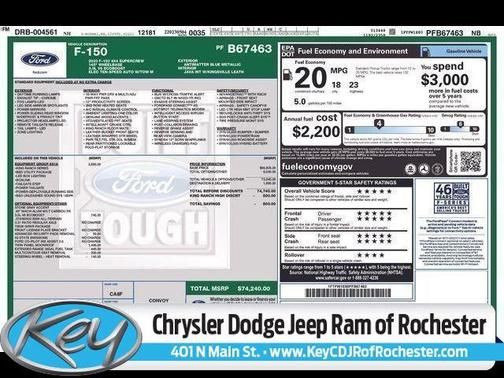 Antimatter Blue Metallic 2023 Ford F-150 King Ranch