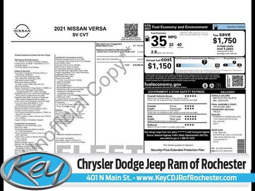 2021 Nissan Versa 1.6 SV