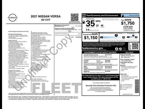 2021 Nissan Versa 1.6 SV