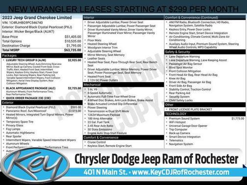 Diamond Black Crystal Pearlcoat 2023 Jeep Grand Cherokee Limited