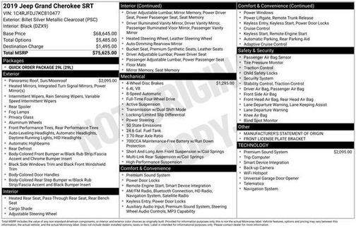 2019 Jeep Grand Cherokee SRT