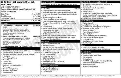 2026 RAM 1500 Laramie